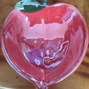 Iridescent peach decor bowl